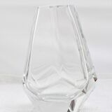 Multi-faceted glass vase