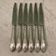6 silver-plated dessert knives by SFAM and Rumèbe in the Louis XVI style from Narbonne.