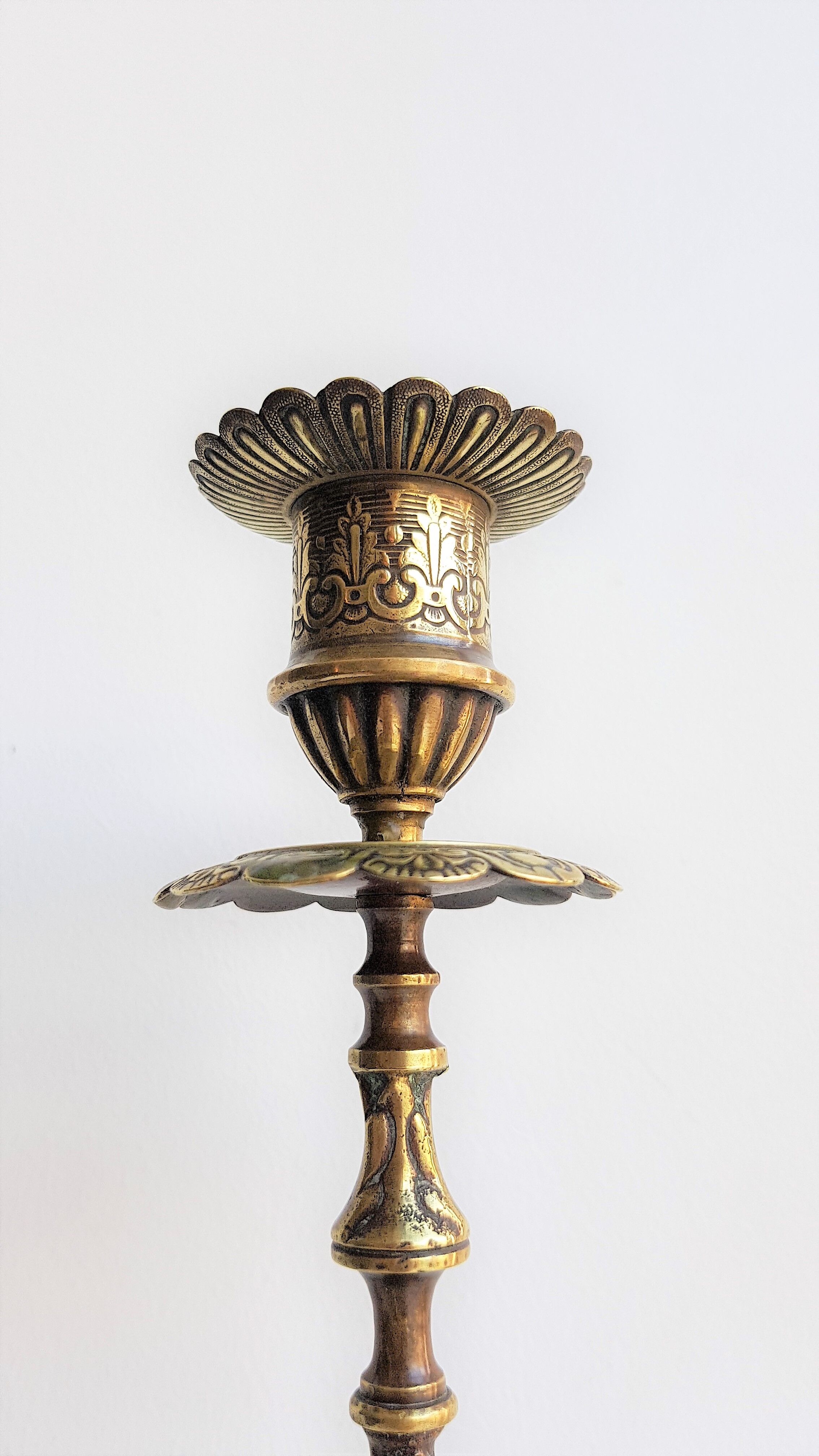 Ancient brass candlestick