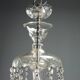 Antique glass chandelier with 5 lights, Italy, 20th century.