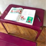 Rhino desk and Tolix crocodile bench