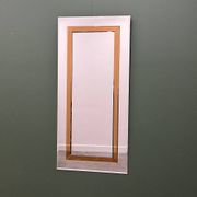 Large German beveled mirror with bronze-tinted border by Schöninger, 1980s