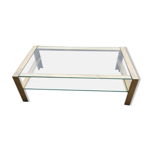 Table basse double plateau
