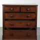 Antique mahogany English chest of drawers from 19th century with 5 drawers