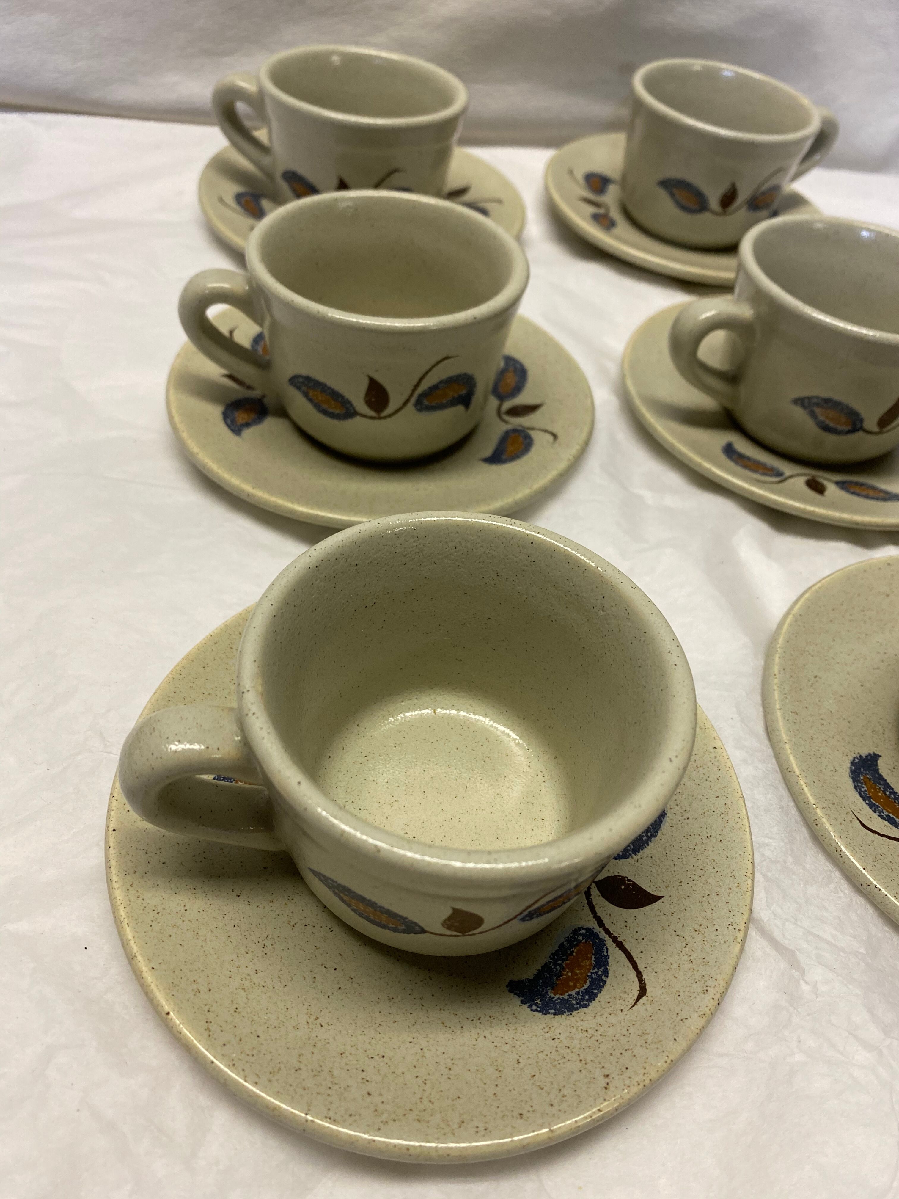 Saint Amand vintage sandstone set of 6 cups