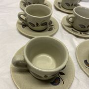 Ensemble de 6 tasses en grès vintage Saint Amand