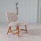 "Teve" Modern Mid-Century Chair in Lambskin/Shearling by Alf Svensson, Sweden, 1955