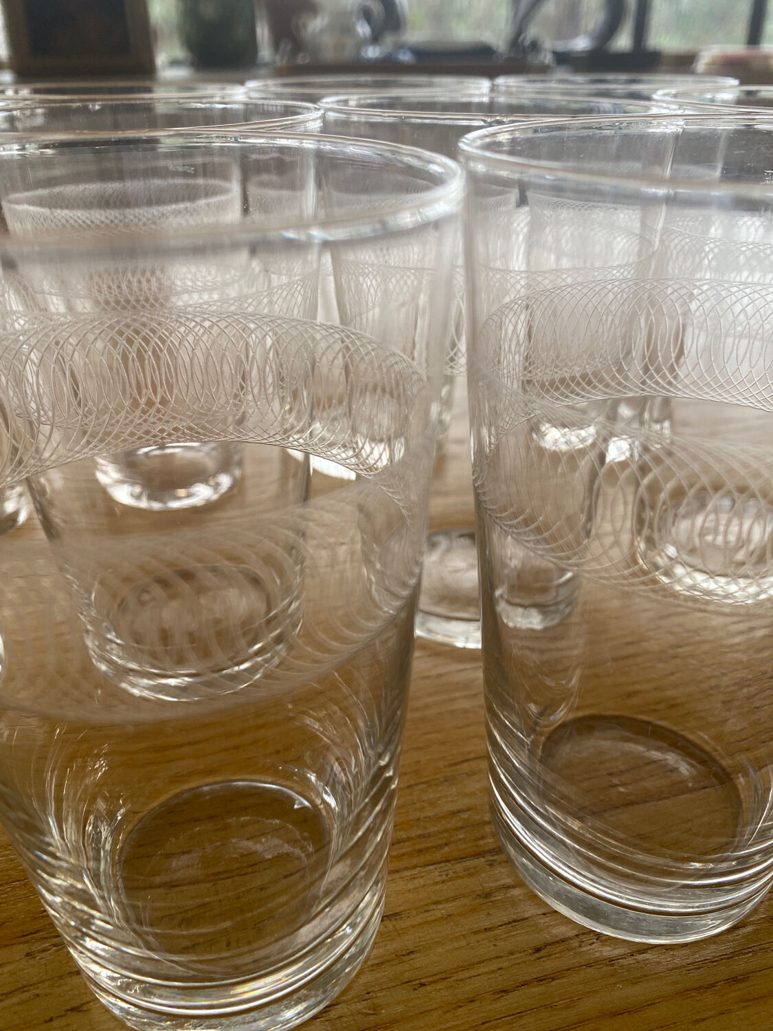 Lot de 6verres anciens à limonade art déco