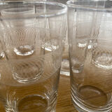 Lot de 6verres anciens à limonade art déco