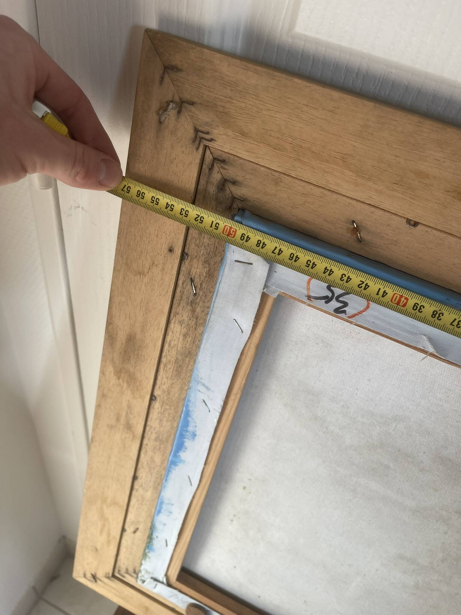 Old Oil Painting Canvas Sun Boat Sea Provence Sailor 50x40