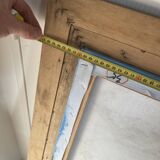 Old Oil Painting Canvas Sun Boat Sea Provence Sailor 50x40