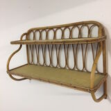 Wicker wall shelf