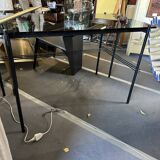 Metal and tinted glass desk