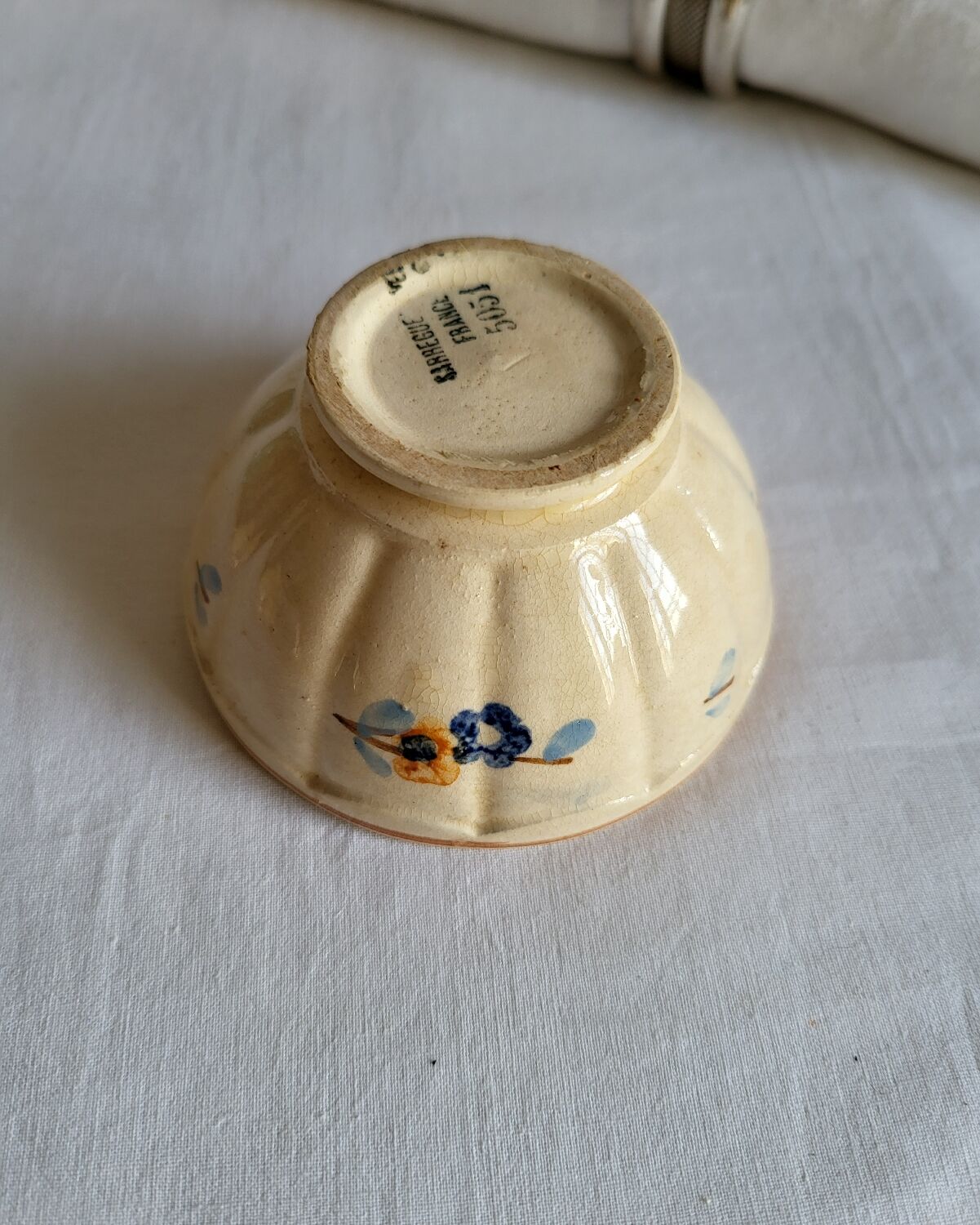Small Antique Bowl in Earthenware Sarreguemines Beige