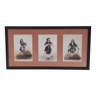 Fashion sketch triptych