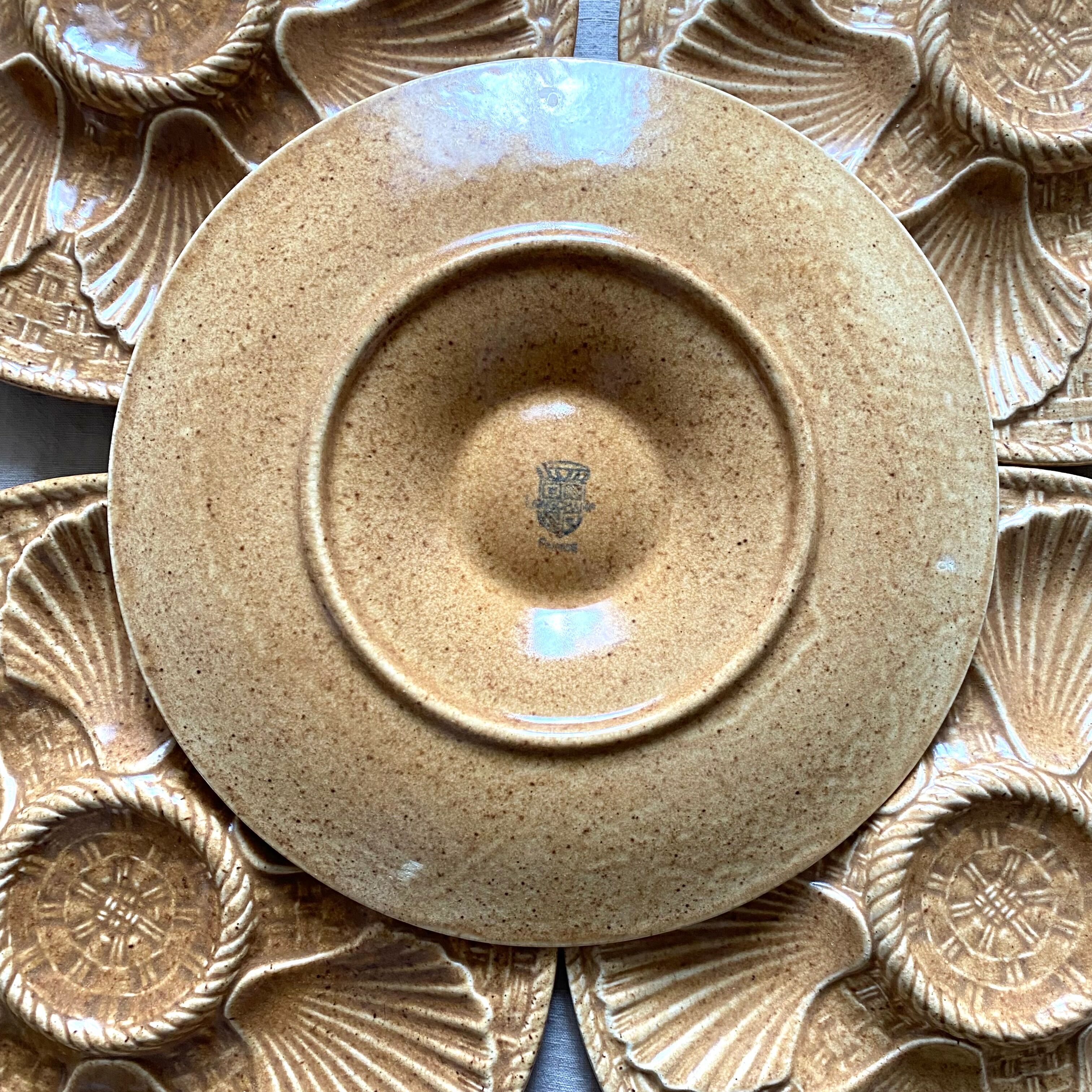 Longchamp oyster service 12 plates and one dish