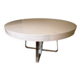 Ligne Roset AVA Ø130 extendable – white lacquer – chrome base