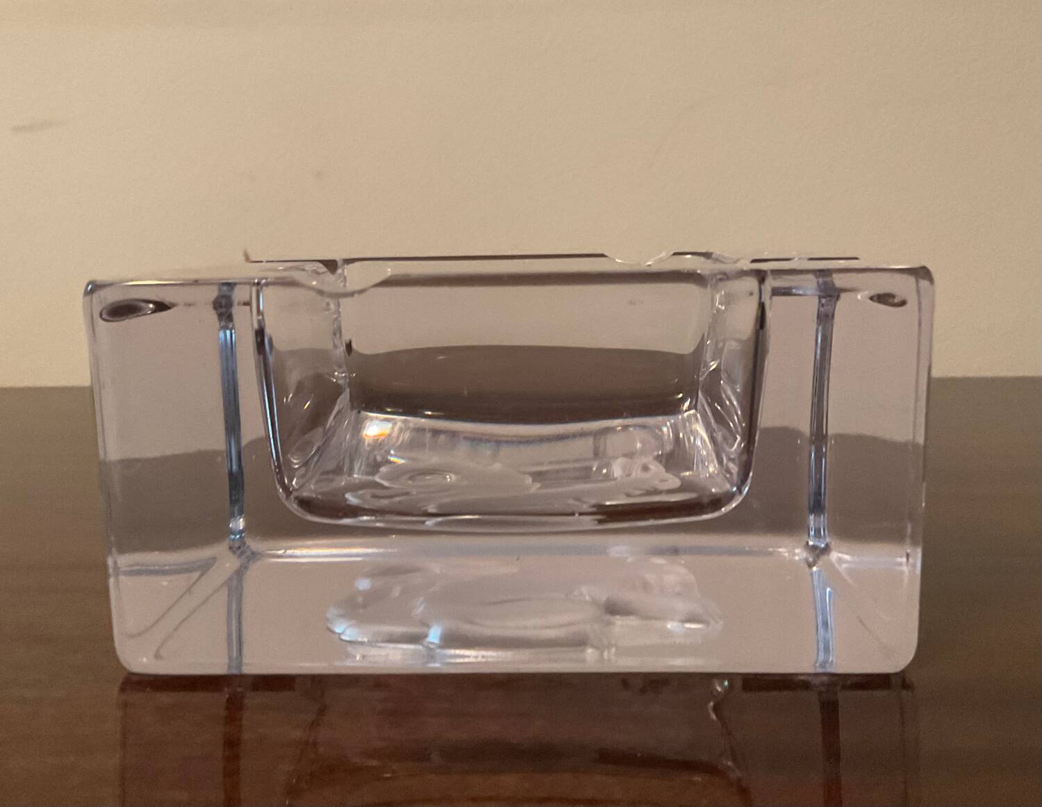 Vintage Sèvres crystal ashtray