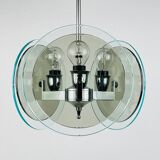 Vintage glass pendant lamp by Fontana Arte, 1970s.