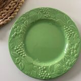 6 barbotine dessert plates.