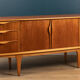 Retro teak 1960s jentique mid century restored sideboard with folded handles