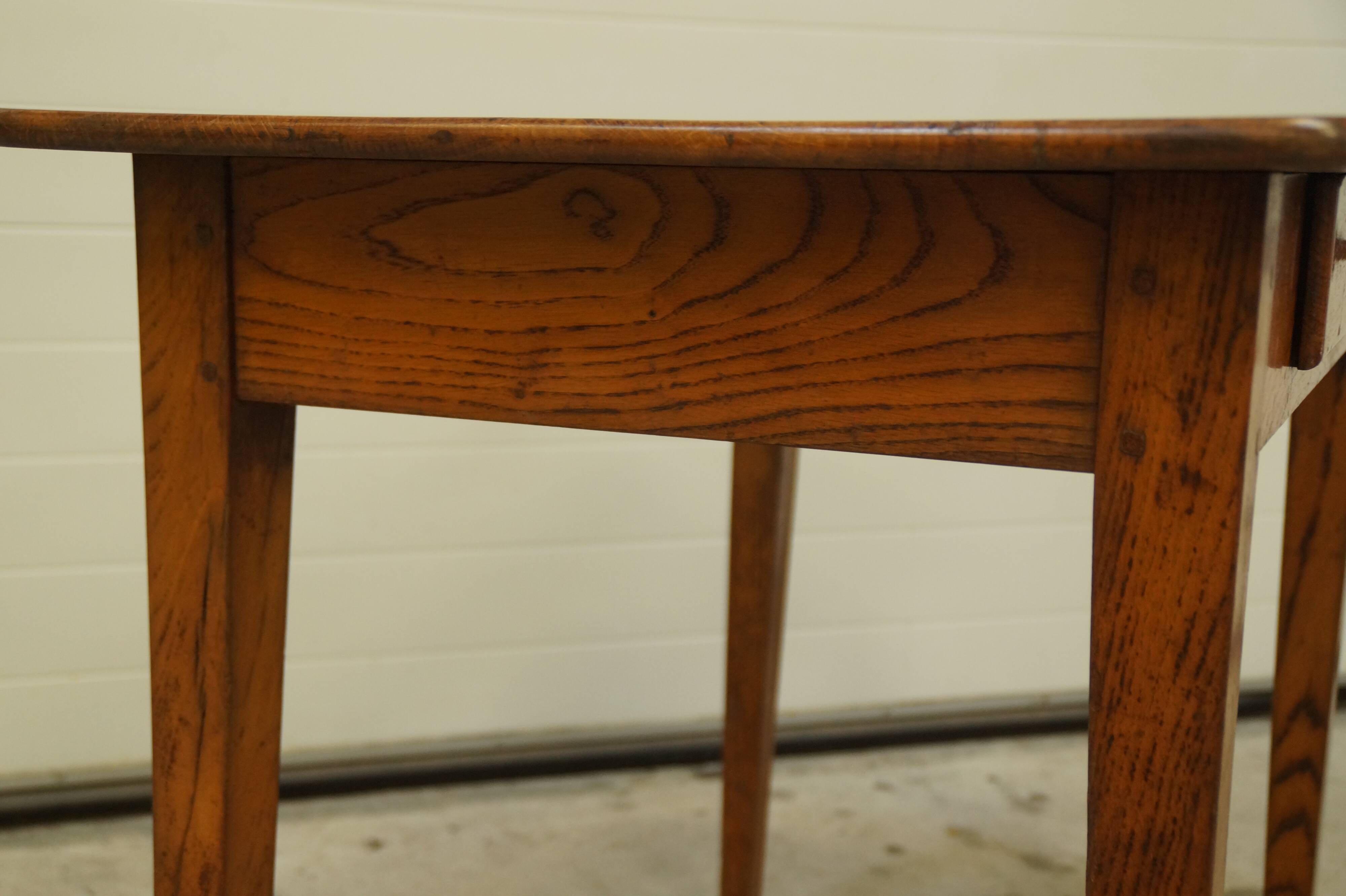 Old desk in chestnut side table
