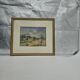 Framed watercolor by Henri Lindegaard 1975 - Forest and mountain landscape