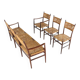 Ensemble de salle à manger 'Bologne' - canapé 3 places - 3 chaises - style moderne du milieu du siècle
