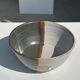 White and glossy brown two-tone ceramic bowl, matt earth