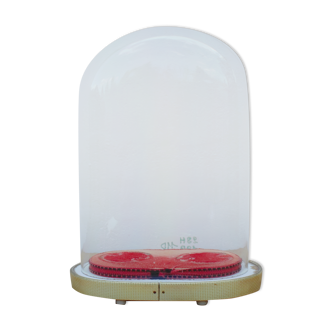 Oval wedding globe in glass 28 cm high