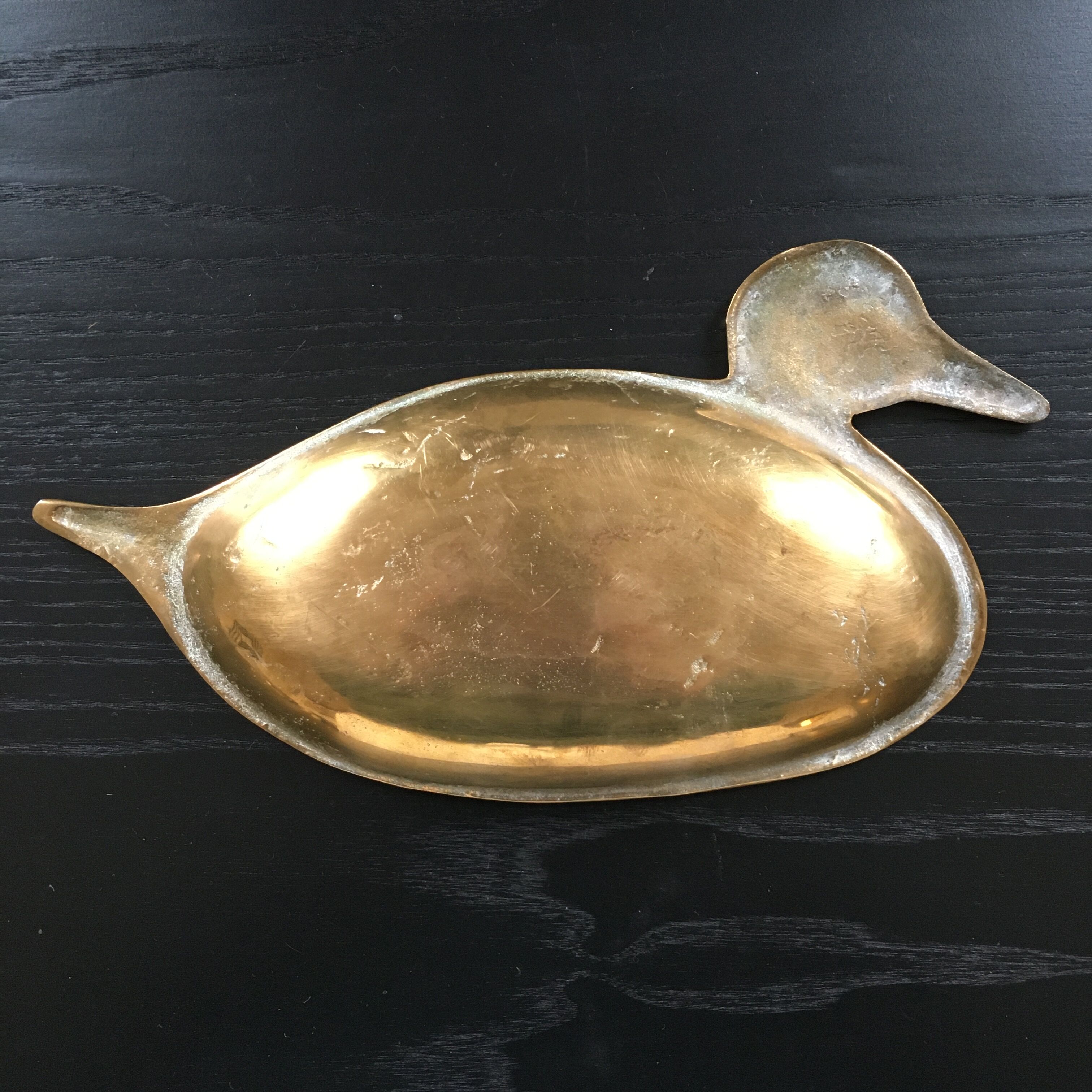 Brass duck catchall