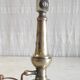 Table lamp in gilded brass and linen - mid 20th century