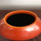 Italian Guido Andloviz big orange ceramic vase, 1940s