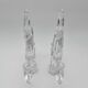 Pair of "Vegetal" candlesticks in solid crystal - Vannes-le-Châtel