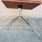 Storage cabinet 3 teak drawers on chrome legs