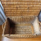 Ancient rattan wicker trunk