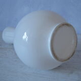 White glazed earthenware ceramics Design contemporary vase