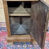 Table de nuit en bois fruitier fin XIXème