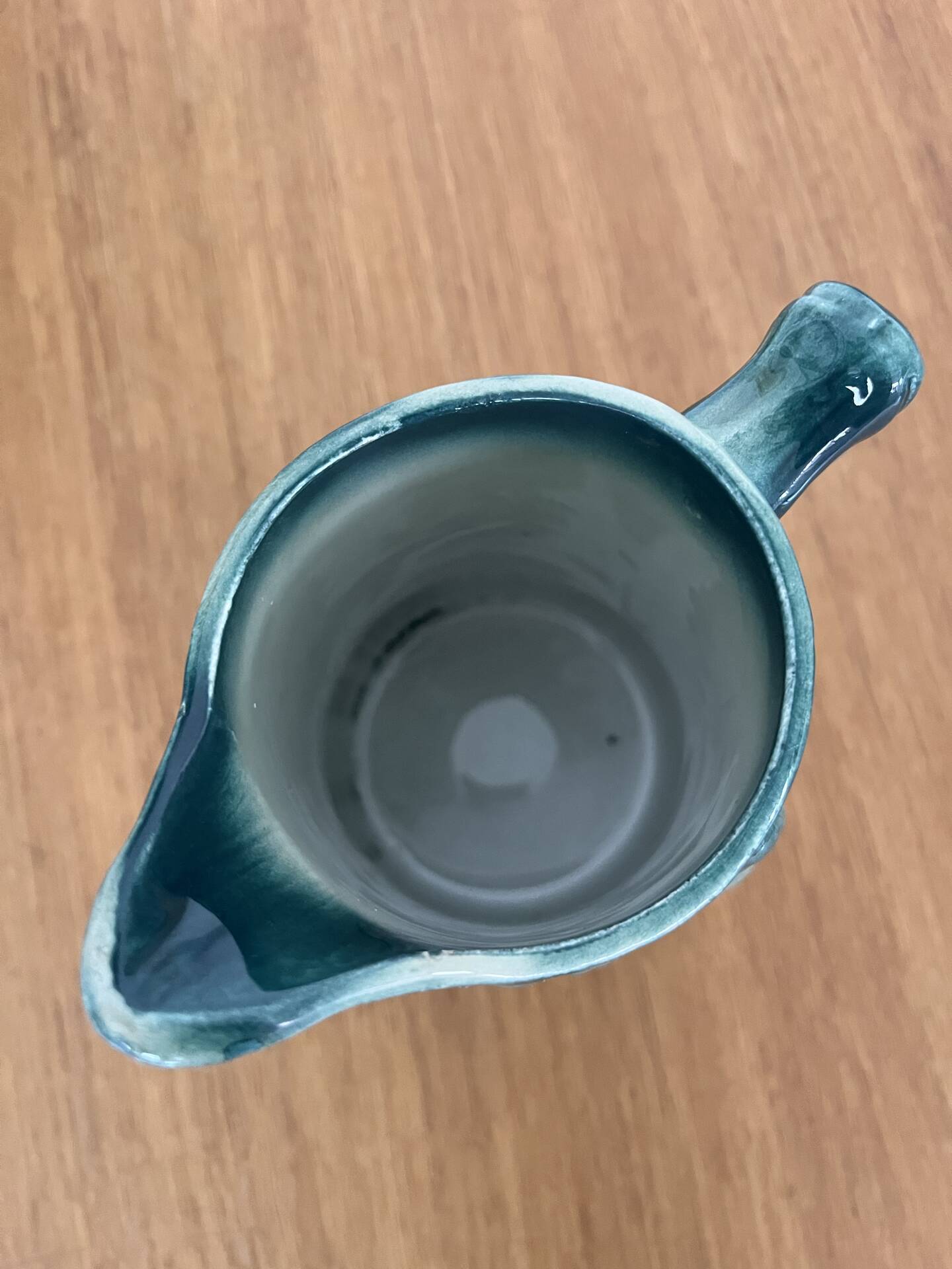 Art Nouveau barbotine pitcher "Swallow"