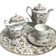 Tableware, tea service called egoist, floral decoration, 20th century