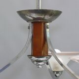 Art Deco three-arm chandelier, France, 1920s-1940s