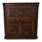 Vintage teak wooden Thai / Asian bar cabinet / drinks cabinet