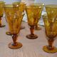 8 verres en verre ambré Biot