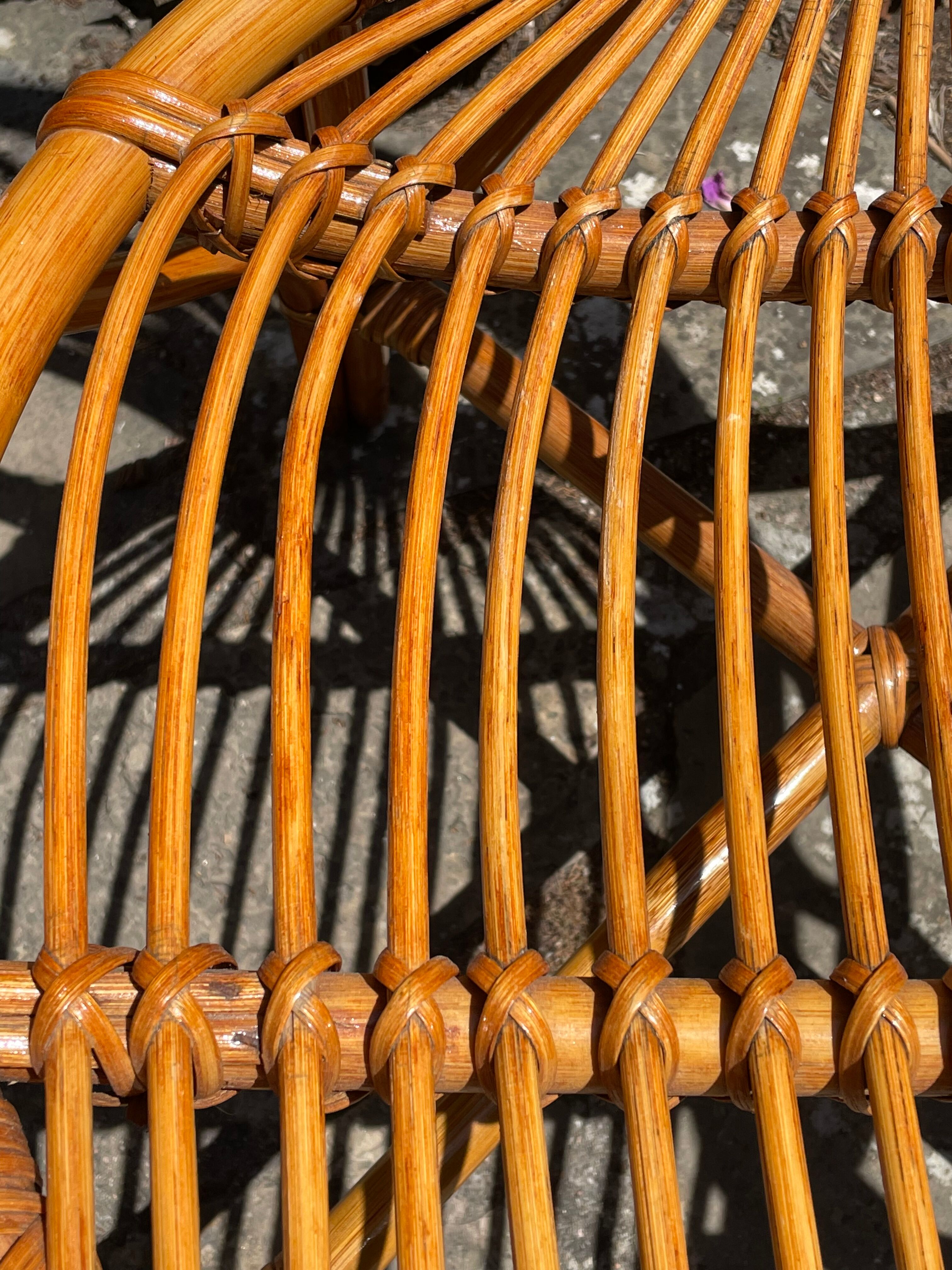 Vintage rattan armchair