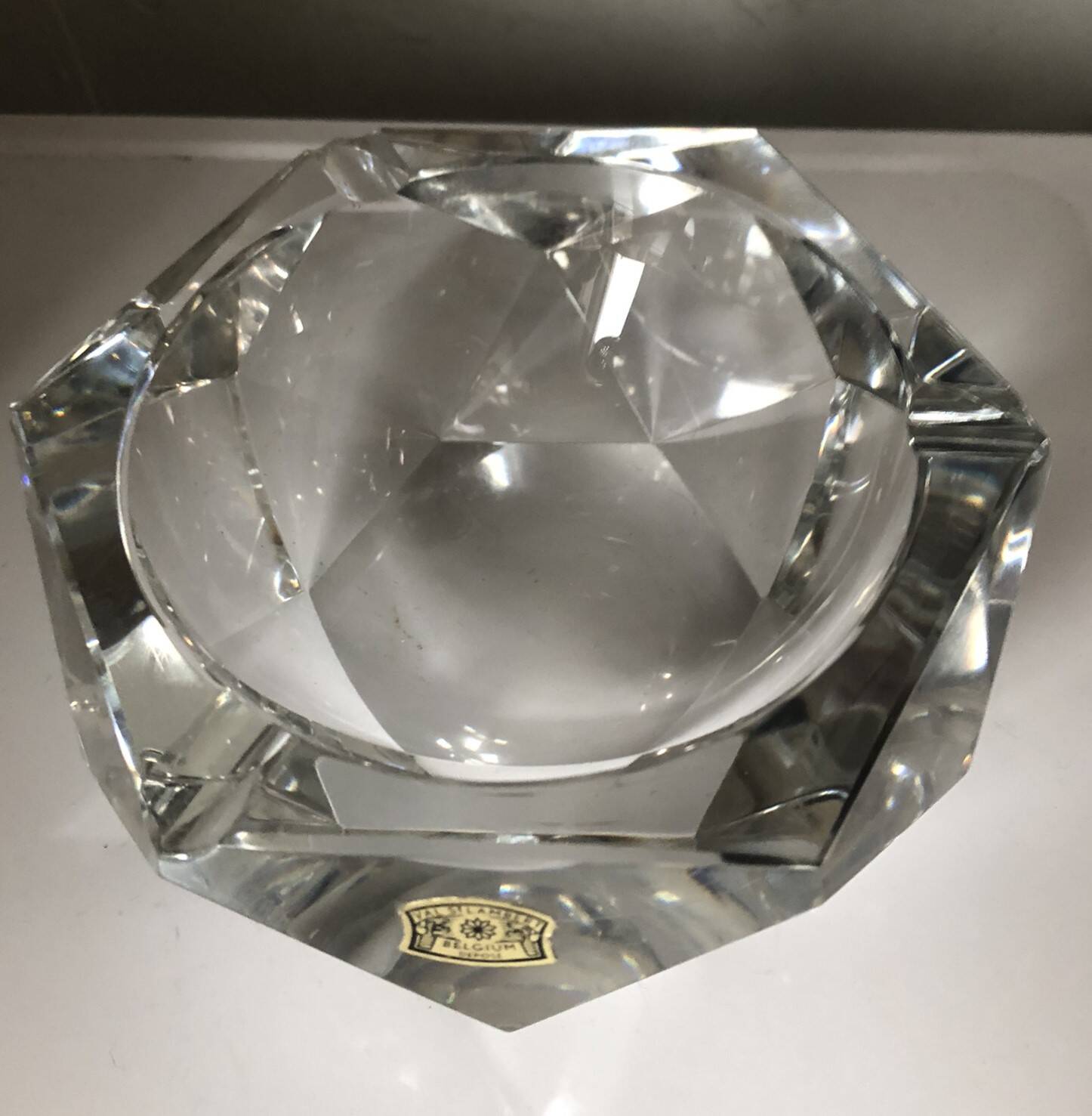 Val St Lambert crystal ashtray
