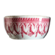 Coquetier en faience terre de fer début 20e Sarreguemines décor rose