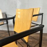 Series of 4 chairs minimalist 1980 design italy