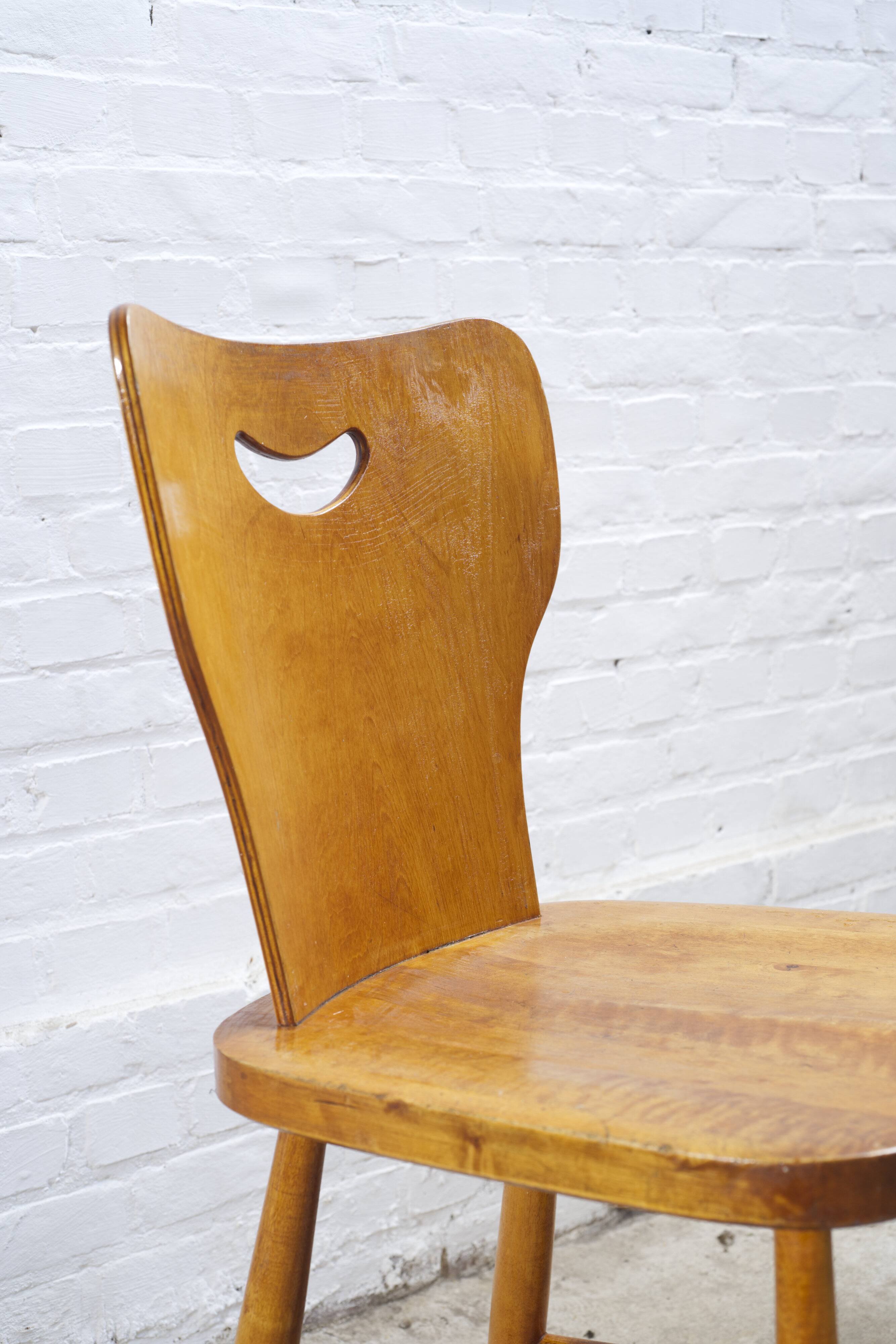 A pair of Swedish dining chairs 1950's