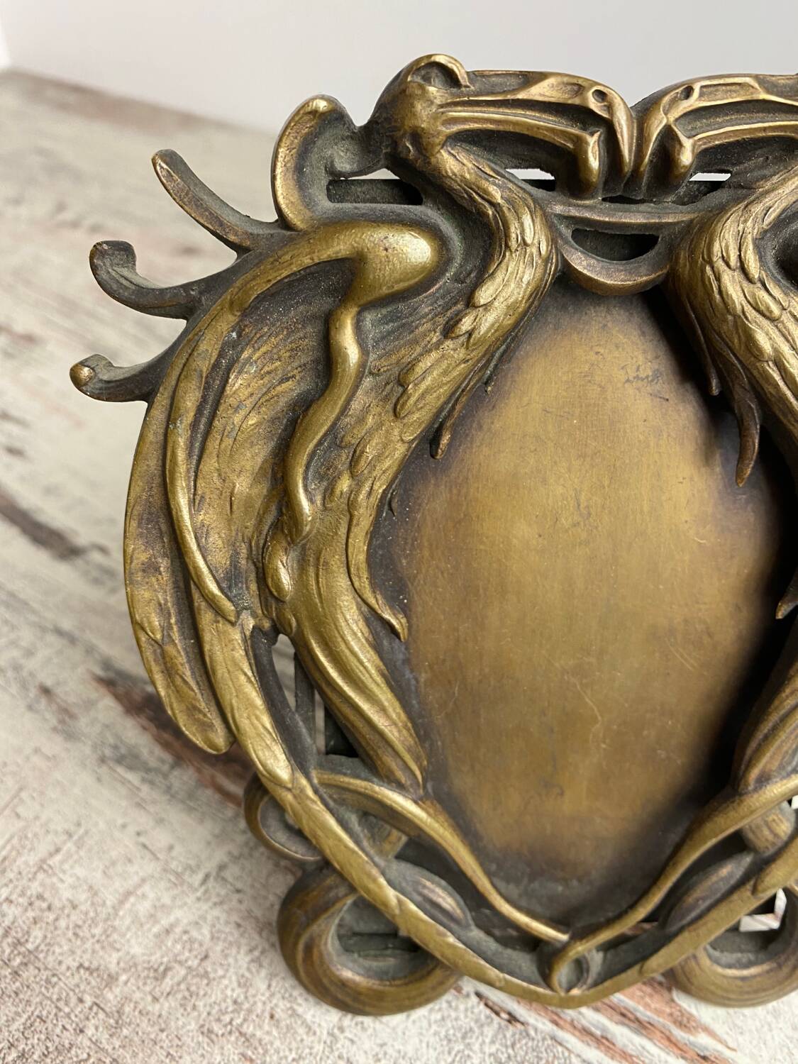 Cadre photo en bronze art nouveau