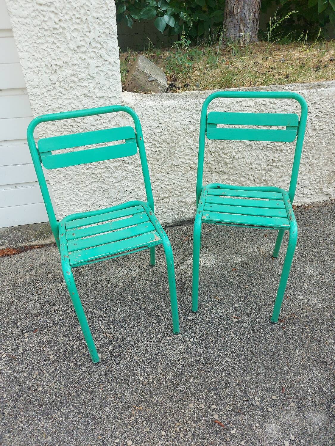 Two vintage garden chairs